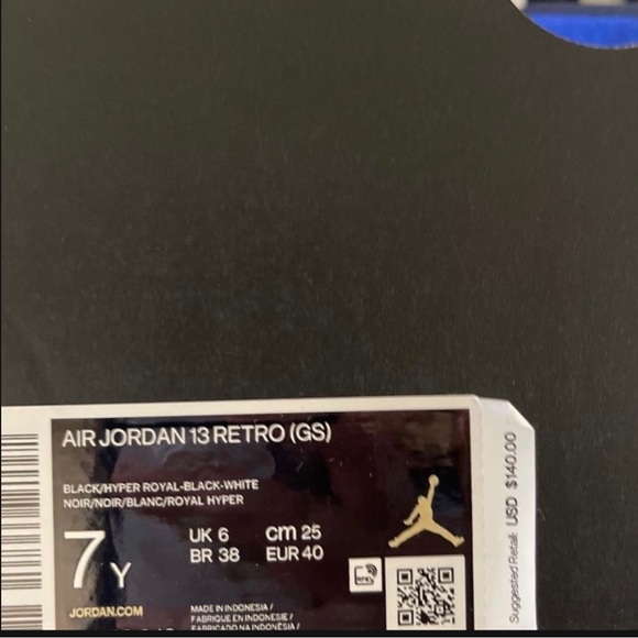 Jordan 13 size 7 Youth